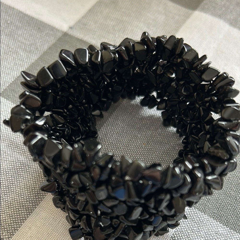 Elegant Black Spinel Beaded Bracelet